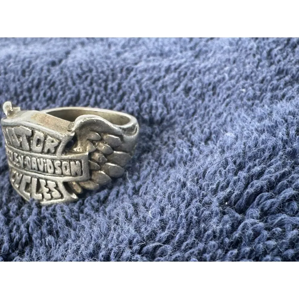 Harley Davidson Motor Cycles Ring Biker Style Heavy Band - Picture 4 of 4